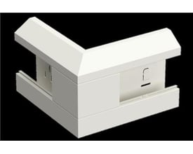 Schneider Electric udvendigt hjørne WGX-S YH i hvid RAL9010/60 med dimensionerne 165Vx52, fremstillet af plast.