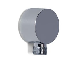 Vægmonteret slangeudtag i krom med 1/2" gevind til bruseslange eller håndbruser.