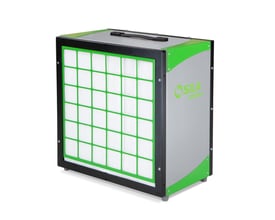 SILA Luftrenser 1000A3, en professionel luftrenser med HEPA H13-filter og grønt design, fremstillet i Sverige.