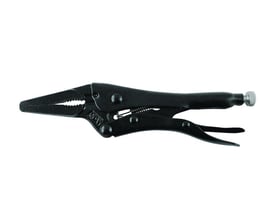 Diesella WLDPRO svejsetang D9S med 175 mm lange, smalle kæber og justeringsskrue, fremstillet i sort-oxideret chrom-vanadium stål.