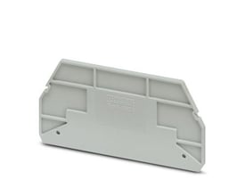 Phoenix Contact endeplade D-RSC 6 i grå plast med målene 80,9 mm (L) x 2,2 mm (B) x 39,7 mm (H).