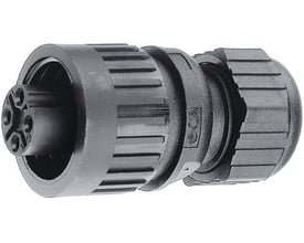 Belden kabeldåse 3p+E+PEP type-nr 934125100, IP67-klassificeret med skruetilslutning og kabelindgang til 6-12mm kabler.