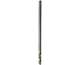 Ironside centerbor til hulsav, 6,35 mm x 150 mm, vist i fuld længde med cylindrisk skaft og spiralformet spids.