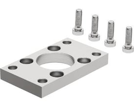 Festo flangebeslag CRFNG-80 i metal med fire matchende bolte, klar til montering.