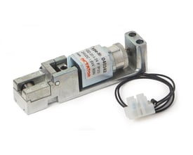 Assa Abloy løs magnet til g460, g461 og g46 med metalbeslag, ledning og stik, set skråt fra siden.