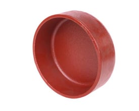 Preis & Co SML endedæksel i 50mm, fremstillet af SML støbejern med rød epoxybelægning.