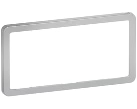 LK FUGA Slim designramme i stålmetallic til 1x2 moduler med en dybde på kun 5 mm og IP20-klassificering.