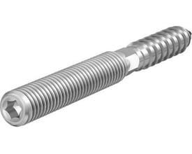 Flamco Ansatsskrue HO M10 x 100 i metal med Torx-greb på den ene ende og gevind i begge ender.