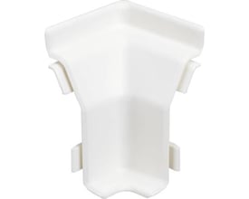 Indvendigt hjørne til SL kabelkanaler, 20x70mm, i hvid RAL9010 plast med integrerede læber.