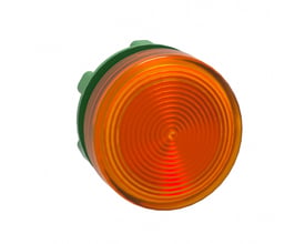 Schneider Electric Lampehoved ZB5 LED "stærkt lys", orange, med en diameter på 22 mm og riflet linse i plast.