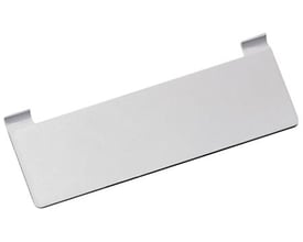 Schneider Electric mærkningsplade i hvid PC/ABS plast, 100 x 30 mm, med clips til montering på gitterbakker.