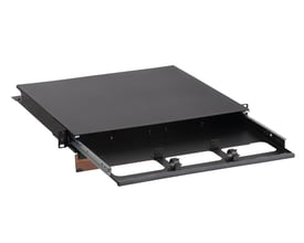 Lauritz Knudsen Fiberpanel HD til 72 fusionsplicede fibre, 1HE, med udtræk og plads til 3 HD montageplader.