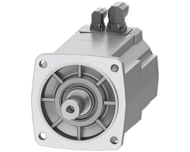 Siemens SIMOTICS S-1FK2 CT servomotor med 18 Nm moment og integreret holdebremse, vist fra siden.