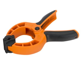 Bahco limklemme 420SC-50 med 50 mm spændevidde i orange og sort, vist åben.