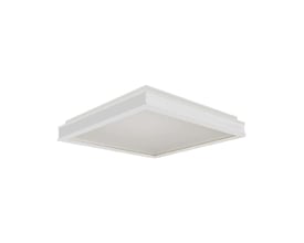V-TAC firkantet LED loftlampe på 24W, 4000K, 2450 lumen, RA80, i hvid finish, vist isoleret.