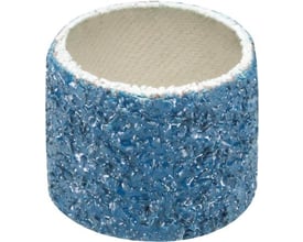 Tyrolit slibering Ø22x20 med korn 120, fremstillet af zirkonia aluminiumoxid og lærred i blå farve.
