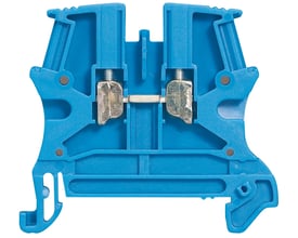 Legrand Viking 3 rækkeklemme i blå, 2,5 mm², med 1 input og 1 output, ideel til nulledere og din-skinne montering.