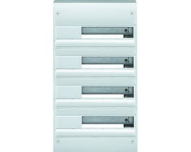 Hager Gamma gruppetavle med 4 rækker og 72 moduler til indendørs brug, hvid RAL 9010.