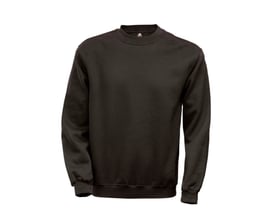 Kansas Acode sweatshirt i sort, str. L, med rund hals og ribkanter. Fremstillet i bomuld og polyester med børstet bagside.