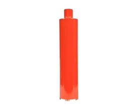 Eibenstock diamantbor til tørboring, Ø102 mm og 420 mm langt, vist stående med rødt cylindrisk bor og gevindtop.