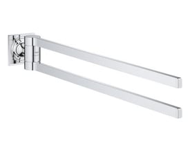 Grohe Allure New dobbelt håndklædestang i krom med to parallelle, drejelige arme og vægbeslag.