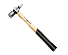 Peddinghaus bænkhammer, model 5077.03 på 280 g, med metalhoved, tværpen og lyst hickoryskaft.