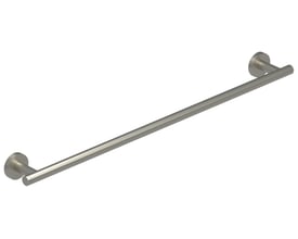 Sanibell IVY 60 cm håndklædestang i børstet nikkel messing, fremviser et rent og moderne design på hvid baggrund.