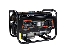 ITC GG3000F generator med benzinmotor, 230V og 2,8 kW effekt, vist på hvid baggrund med sort ramme.