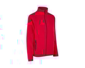 ID Identity dame fleececardigan i skarp rød farve med sort lynlås og sidelommer. Cardiganen er let figursyet og fremstillet i polyester.