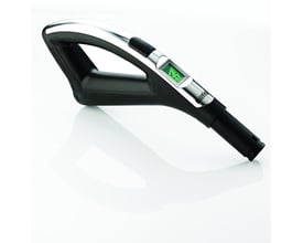 Nilfisk Deluxe håndtag i sort og krom med digital skærm og knapper, passer til Supreme og Performer støvsugere.