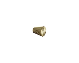 Dansani Daisy-knopgreb til Luna/Mido+ i messingfarve med rillet overflade, set skråt forfra; diameter 24 mm.