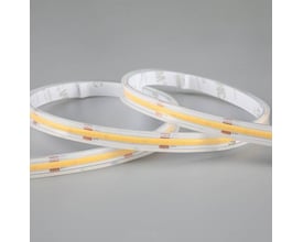 Ansell Lighting C-Cell Cob LED strip på 5 meter med varmt hvidt lys og IP65 klassificering, viser en fleksibel LED-liste.