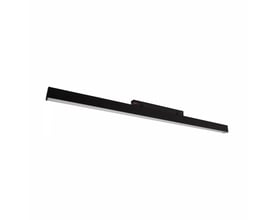 Sort SpectrumLED SHIFT Smart-Line M skinne-lys på 60,2 cm set skråt forfra med lysfladen synlig.