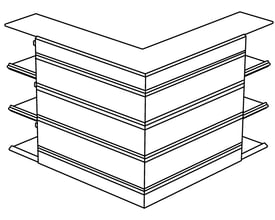 Schneider Electric udvendig hjørne FED-YH5630, eloxeret, der viser den vinklede samling med dimensionerne 56x30x220 mm.