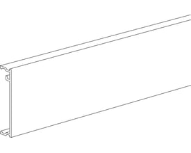 Detaljeret teknisk tegning af Schneider Electric Front FCA-F80 ALU, viser profil og monteringsdetaljer for installationskanal.