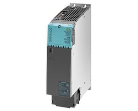 Siemens SINAMICS S120 single motor modul i booksize design med intern køling, DC 600V input og 3AC 400V, 60A output.