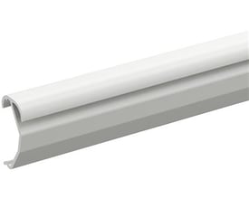 Schneider Electric kantbeskyttelse 28P i grå plast, 2 meter lang, til beskyttelse af kabler på stiges sideprofil.