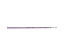 Profibus kabel L2 FRNC 2Y(ST)CH i violet med printet tekst "FRNC 87281 PROFIBUS L2-T, L2.2, FRNC 1X2X0,64 VL 150 OHM" på den ydre kappe.