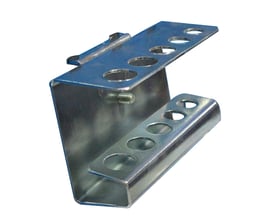 Maskinfabrikken Universal ophæng til spiralbor 8-13mm, fremstillet i metal med seks runde huller på en række og fire på en øvre vinkel.