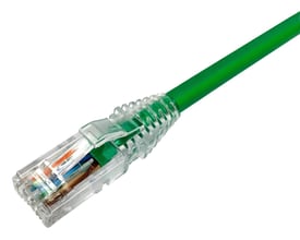 CommScope patchkabel KAT.6 U/UTP LSZH i grøn, 2,5m, med transparent RJ45 stik.