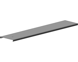 Legrand P31 kabelbakkelåg i el-forzinket stål, 3 meter langt og 200mm bredt, med en kantet profil.