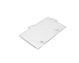 Cubic indvendig afdækning 50 lodr CPS25 4829-0500 fremstillet af klar plast, vist på hvid baggrund.