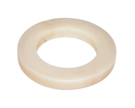 Enkel beige TPE gummipakning fra Tubman med 1" tilslutning, 30x21x2 mm, vist på hvid baggrund.