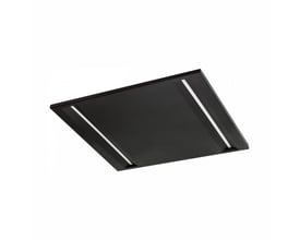 Sort SpectrumLED Algine Line CCT LED-panel på 40 W set skråt forfra med to synlige lysstriber.