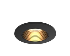 Ansell Lighting Prism Pro AntiGlare front- og indsatsringe i mat sort finish med indvendige lameller.