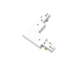 Philips EasyLink L-stik i hvid, mod uret, set skråt ovenfra med tilslutninger til to lysskinner.