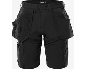 Kansas stretch shorts i sort, str. C54, med mange praktiske lommer og FFRISTADS logo på linningen.