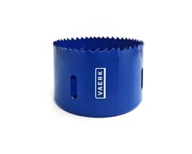 VAERK hulsav i blå metal med 86 mm diameter, fremstillet i HSS-CO 8% for øget slidstyrke og præcise snit.
