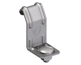 Lauritz Knudsen Konsolklemme 42 i varmgalvaniseret stål, bredde 30mm, højde 55mm, med M8 skrue og møtrik.