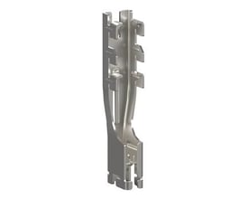 Lauritz Knudsen adapter CLX3 til centerbæring FZS, fremstillet i metal med synlige clips og monteringsdetaljer.